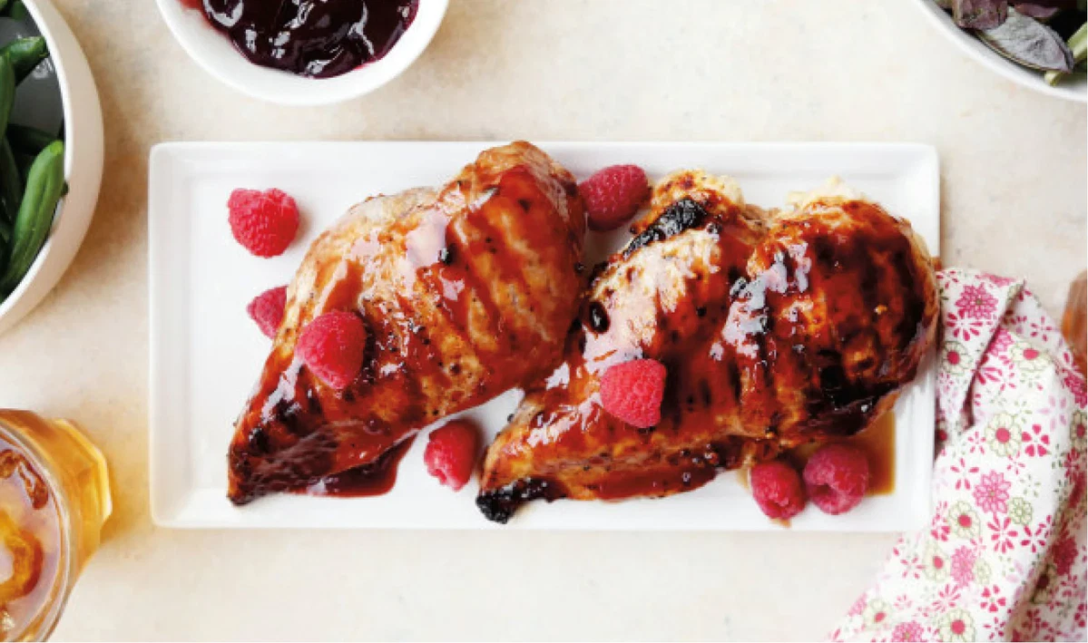 Chicken - Raspberry-Balsamic Glazed