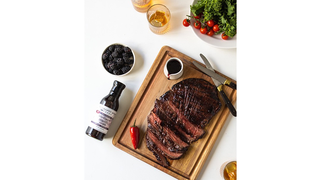 Image of Flank Steak with Blackberry Chipotle Sauce