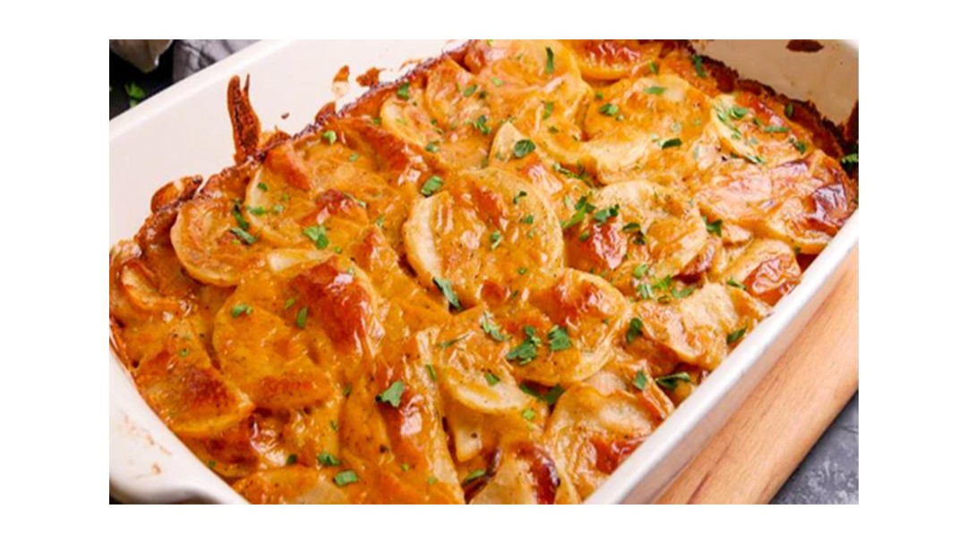 Image of Garlic Kraut Mustard Kielbasa Potato Casserole