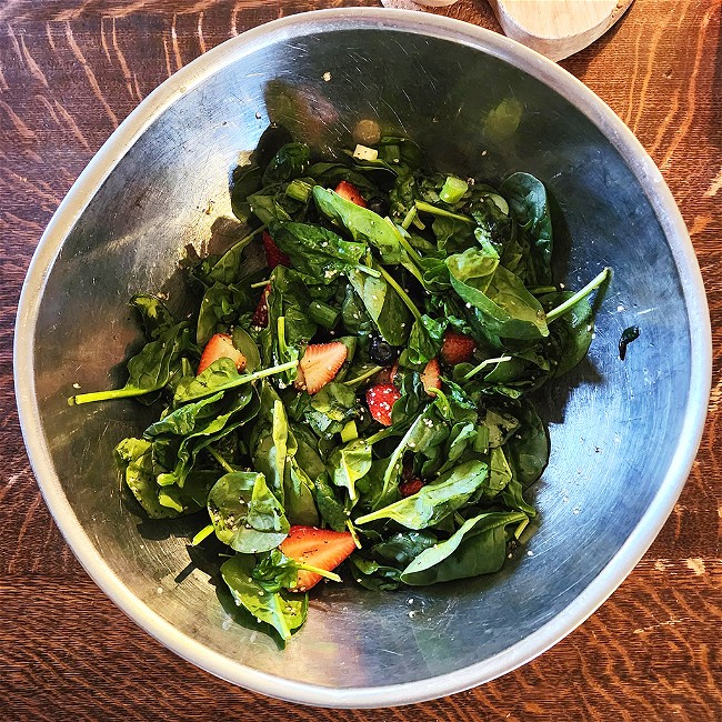 Image of Hardy Family - Strawberry Spinach Salad with Maple Dressing