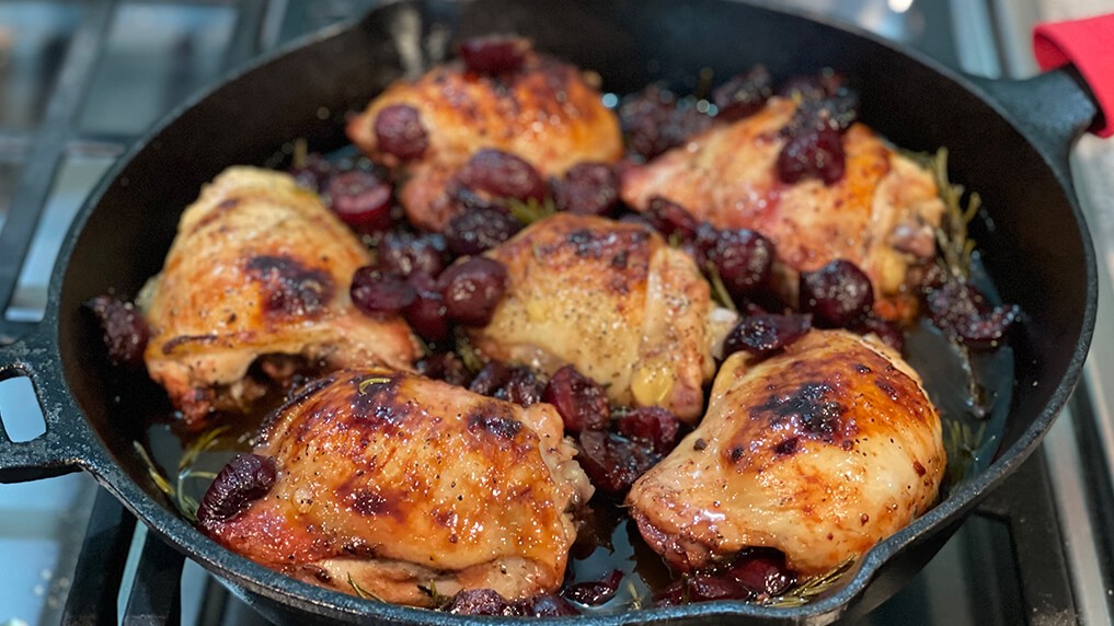 Image of Chicken Roasted with Black Cherry Balsamic Vinegar