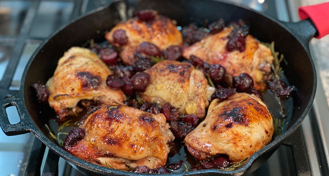 Chicken Roasted with Black Cherry Balsamic Vinegar