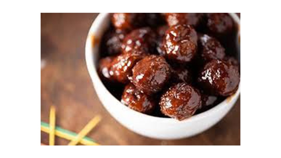 Image of Crockpot Meatballs with Raspberry Chipotle Sauce