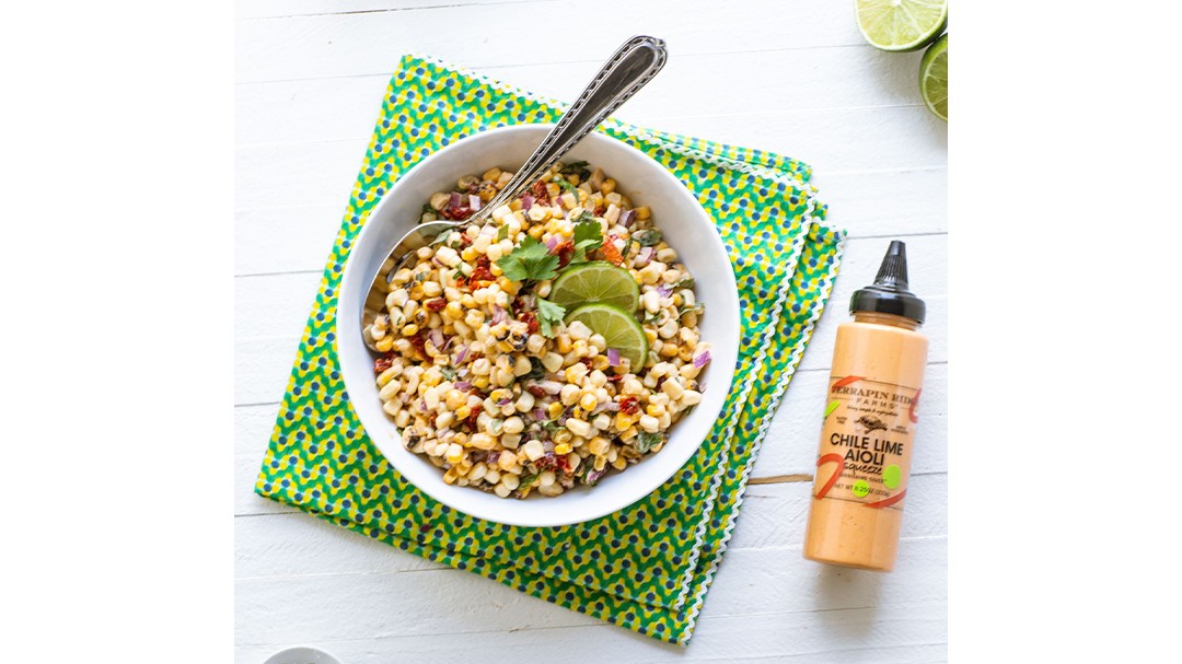 Image of Chile Lime Aioli Corn Salad