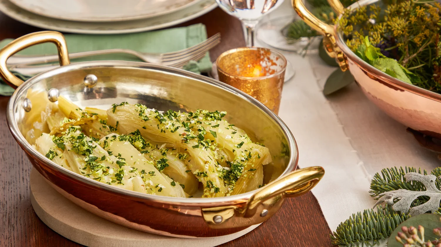 Braised fennels in a Ruffoni Historia roaster