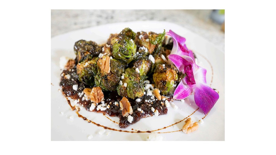 Image of Blueberry Bourbon and Goat Cheese Brussel Sprouts