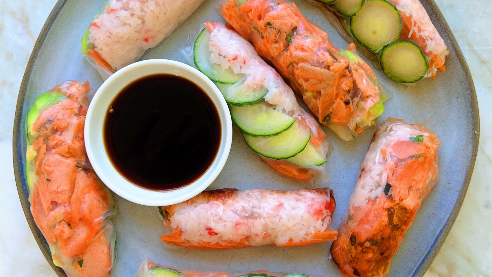 Image of Spring Rolls with Snow Crab and Salmon