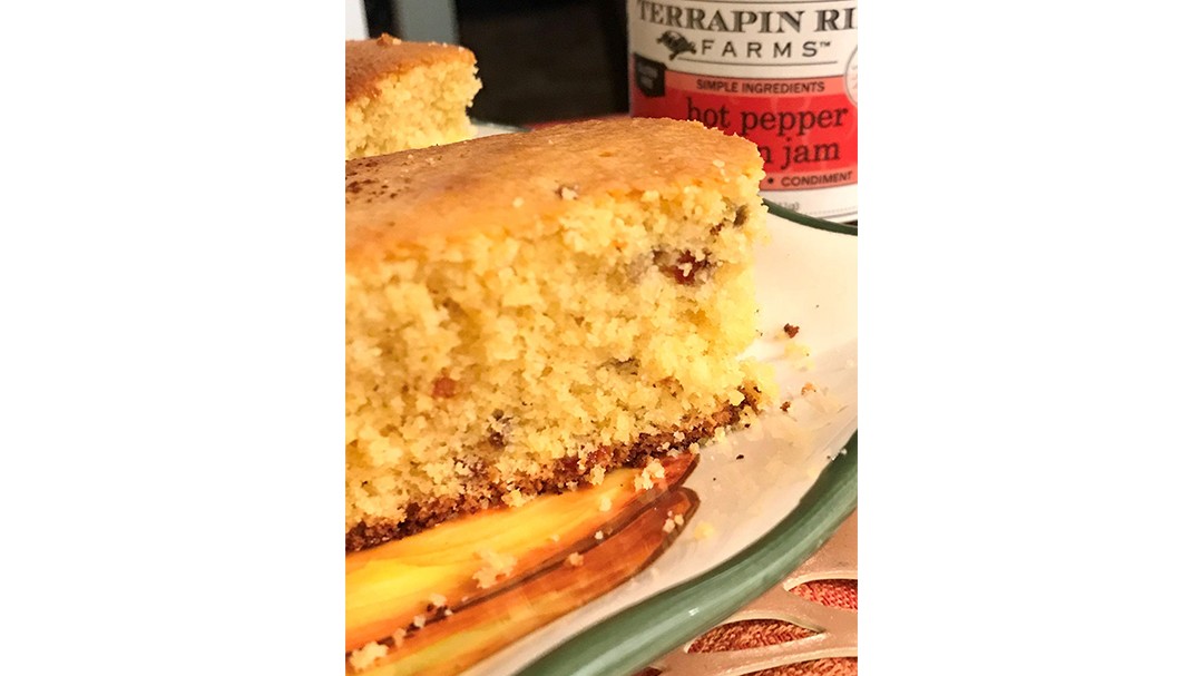 Image of Hot Pepper Bacon Jam Cornbread