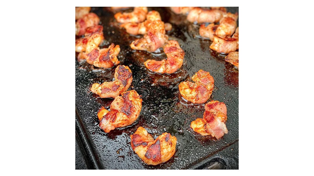 deep fried bacon wrapped shrimp