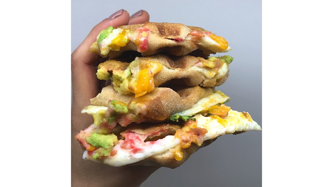 Image of Anything Goes Waffle Breakfast Sandwich