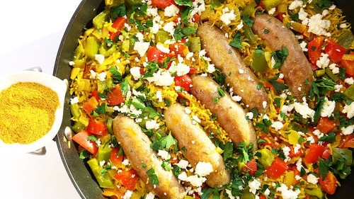 Image of One Pot Rice, Peppers and Sausage