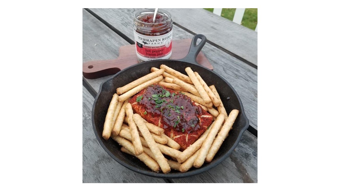 Image of Smoked Cream Cheese with Hot Pepper Bacon Jam 