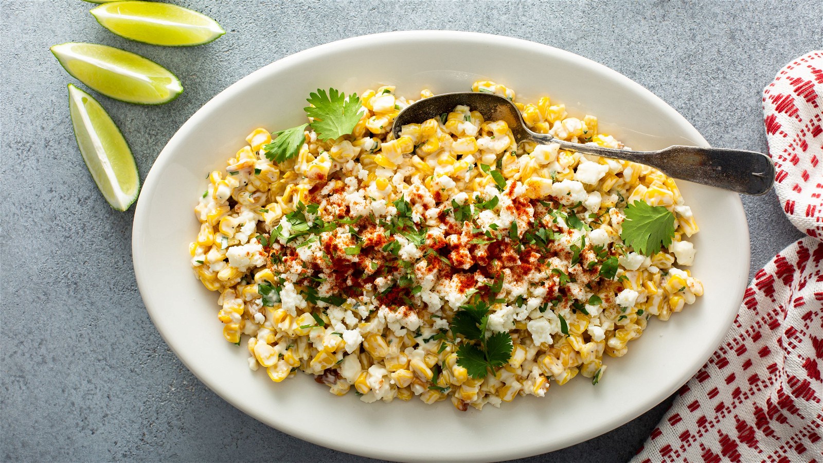 Image of Grilled Corn Salad with Lime Cilantro Dressing