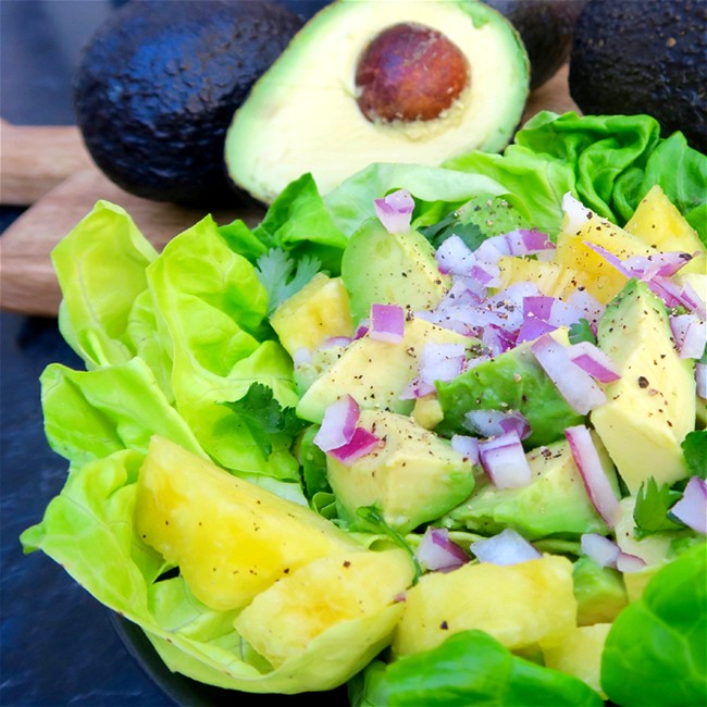 Image of cuban style avocado pineapple salad
