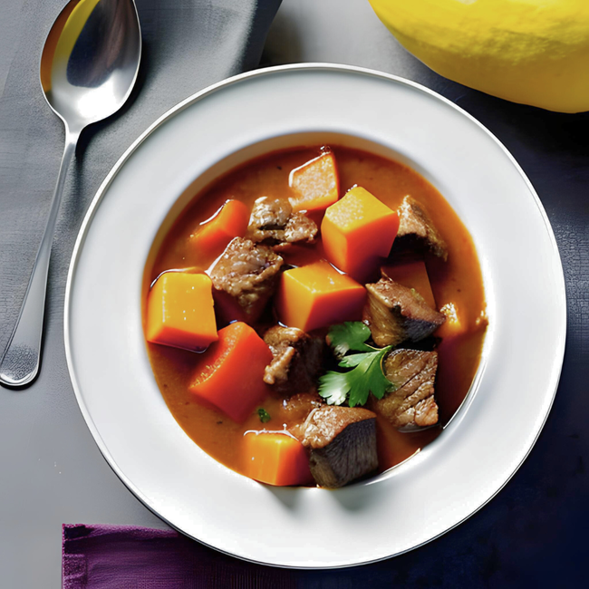 Image of Peppered Beef and Squash Stew Recipe