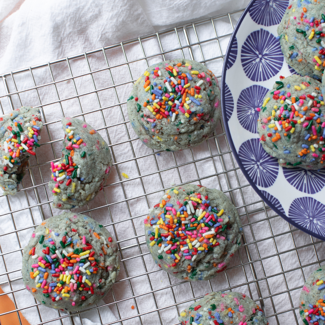 Black Sesame Sprinkle Cookies