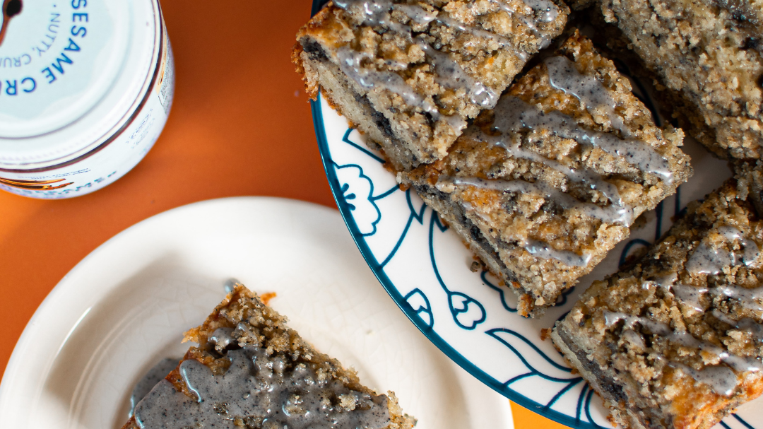 Image of Black Sesame Banana Crumb Cake