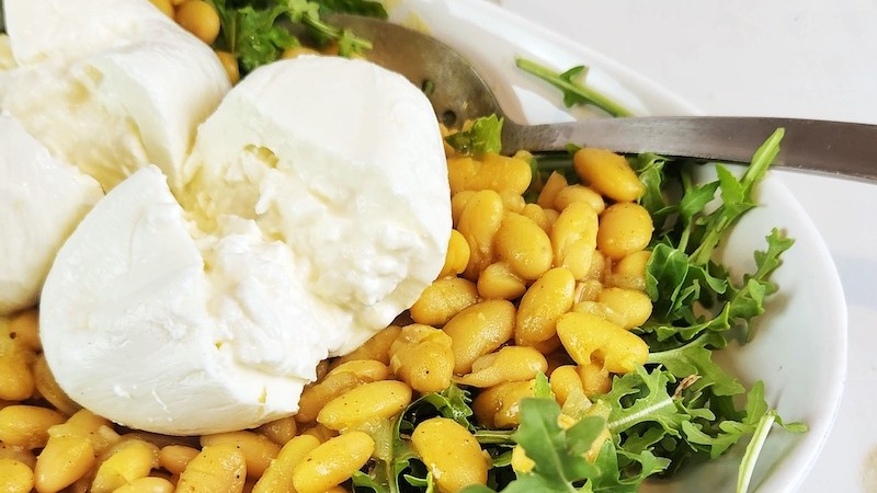 Image of Lemon Braised White Beans and Burrata