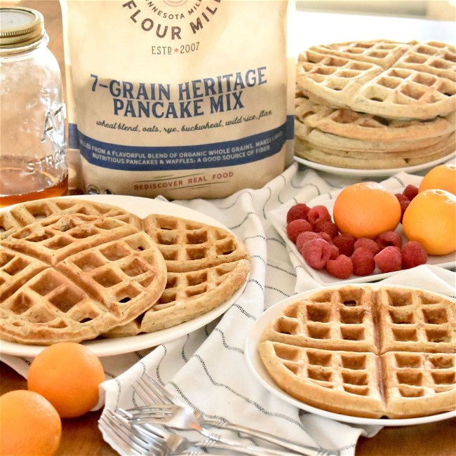 Image of Overnight Sourdough Discard Waffle Recipe