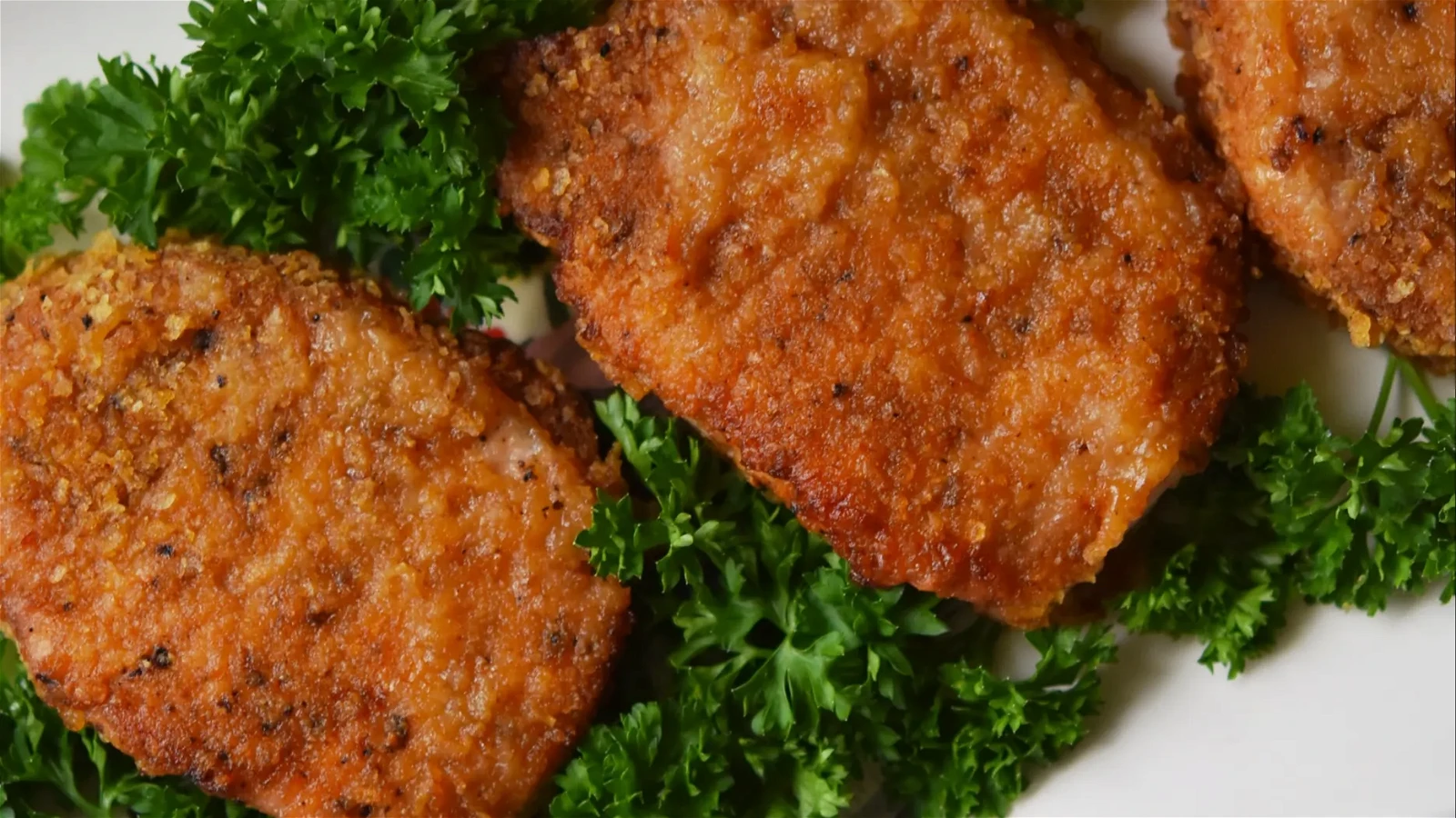 Image of Cinnamon Chile Pork Chops with Potato Chip Crust
