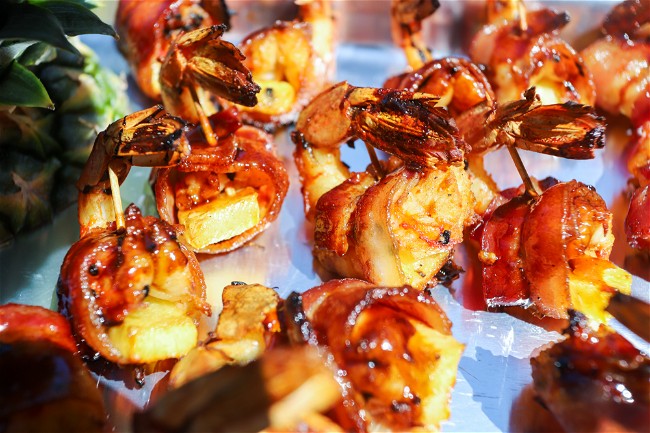 Image of Pineapple Bacon Wrapped Shrimp