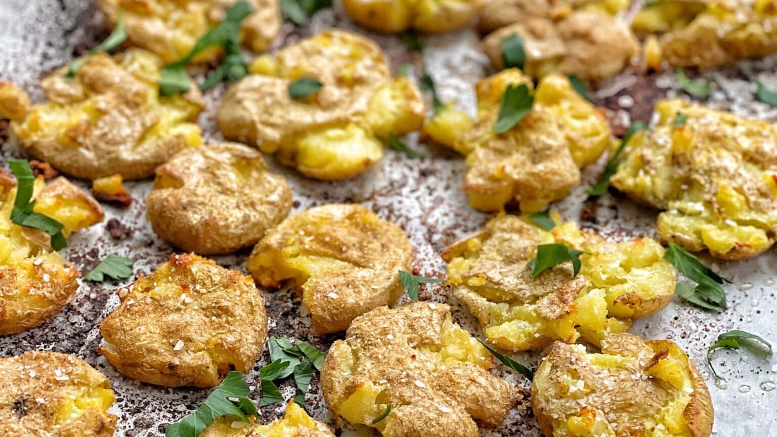 Image of Easy Smashed Potatoes with Cracked Black Pepper Rub