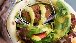 Image of Falafel Gyros with Lemon Tahini Dressing