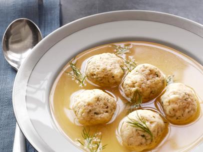 Matzo Ball Soup Served with Maine-ly Drizzle's Certified Kosher Garlic Basil Fettuccine Gourmet Fres