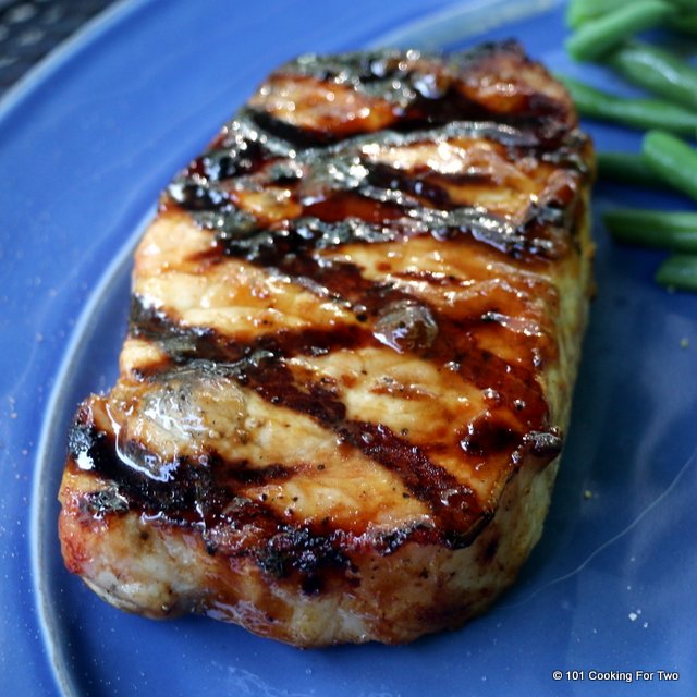 Pork Chops- Apricot Glazed Grilled