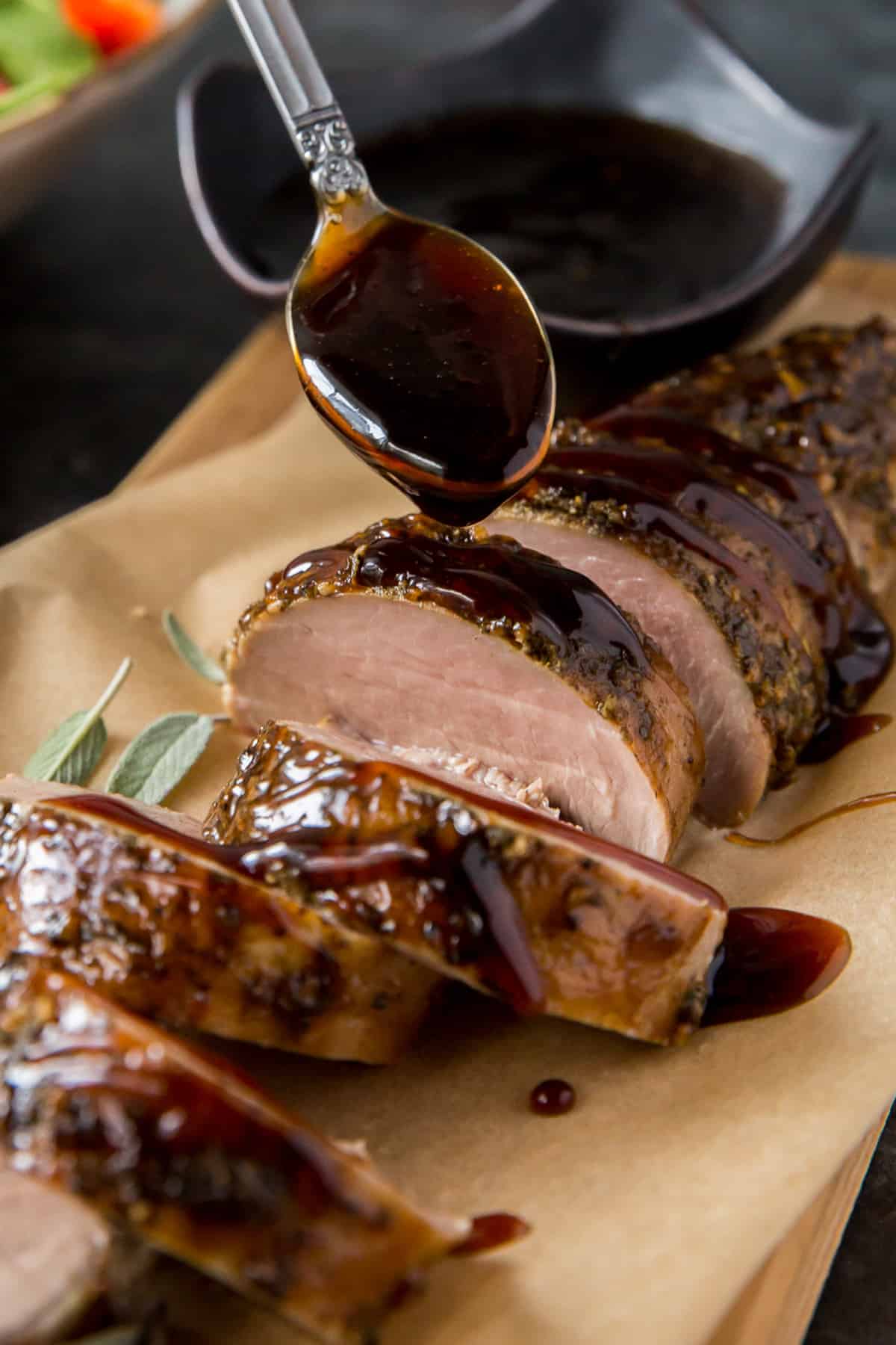 Pork Tenderloin Champagne Dark Balsamic with