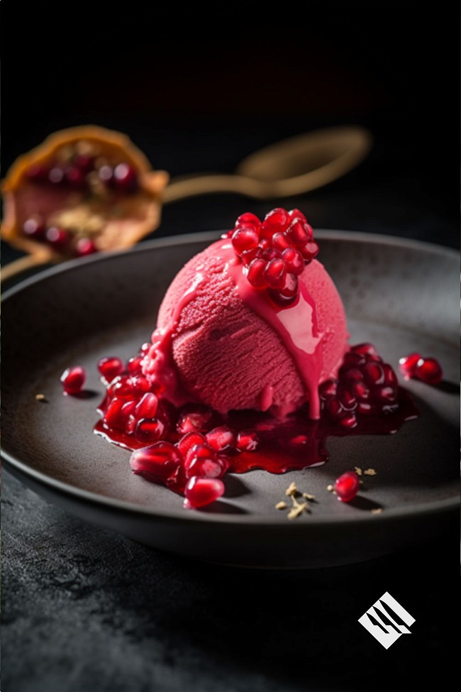 Image of Delicious Pomegranate Ice Cream