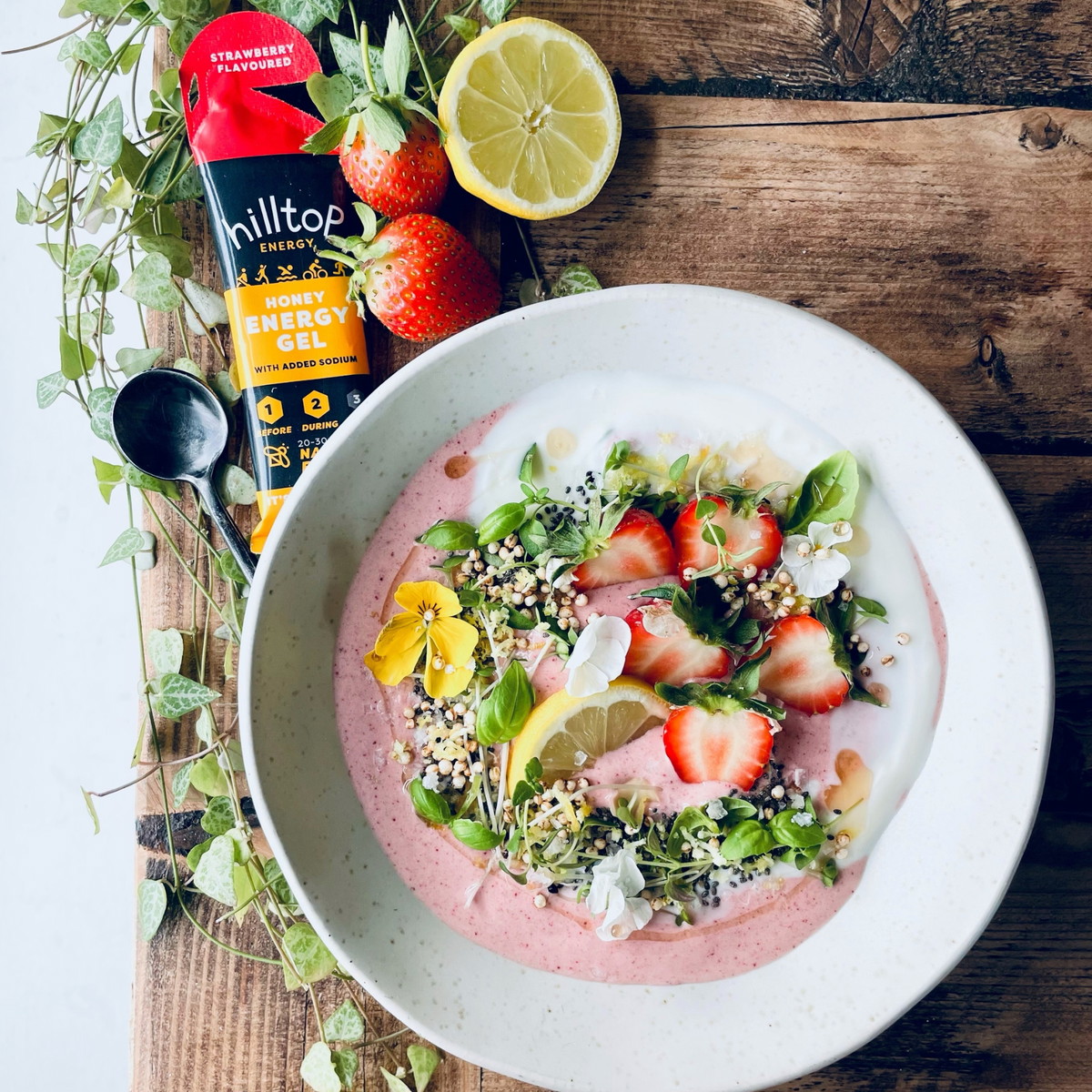 Strawberry, Lemon & Banana Smoothie Bowl