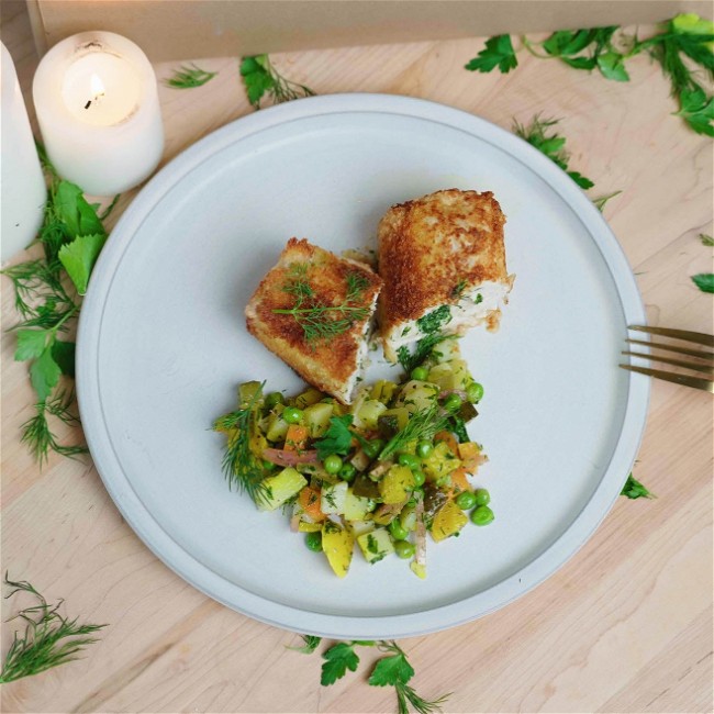 Image of Chicken Kyiv with Golden Beet Vinegret
