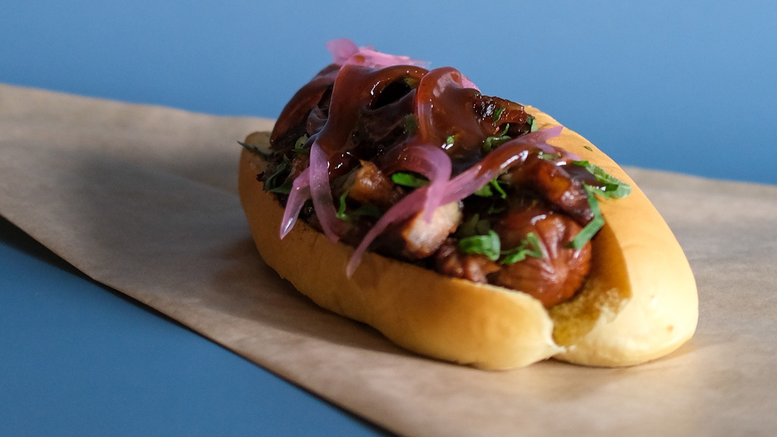 Image of Loaded Hot Dog with Pork Belly 