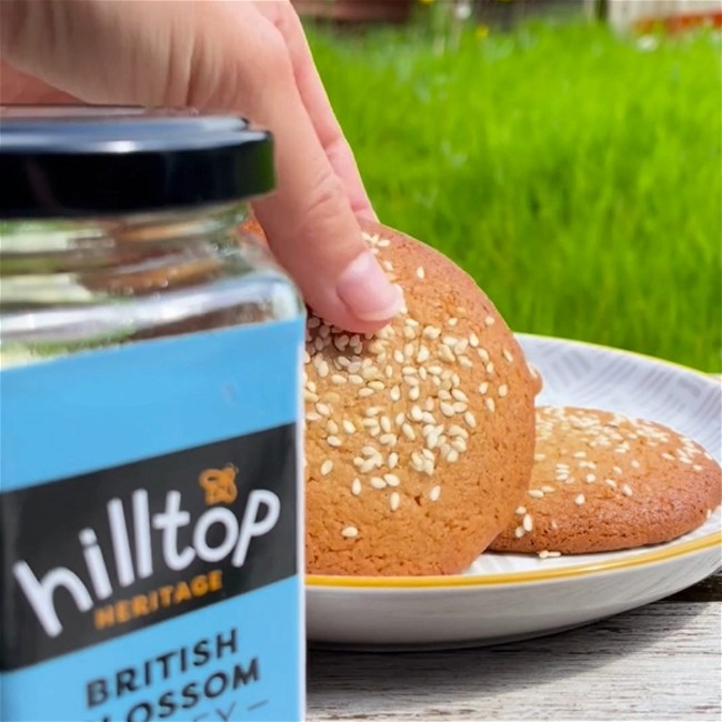Image of Caramelised Honey & Tahini Cookies