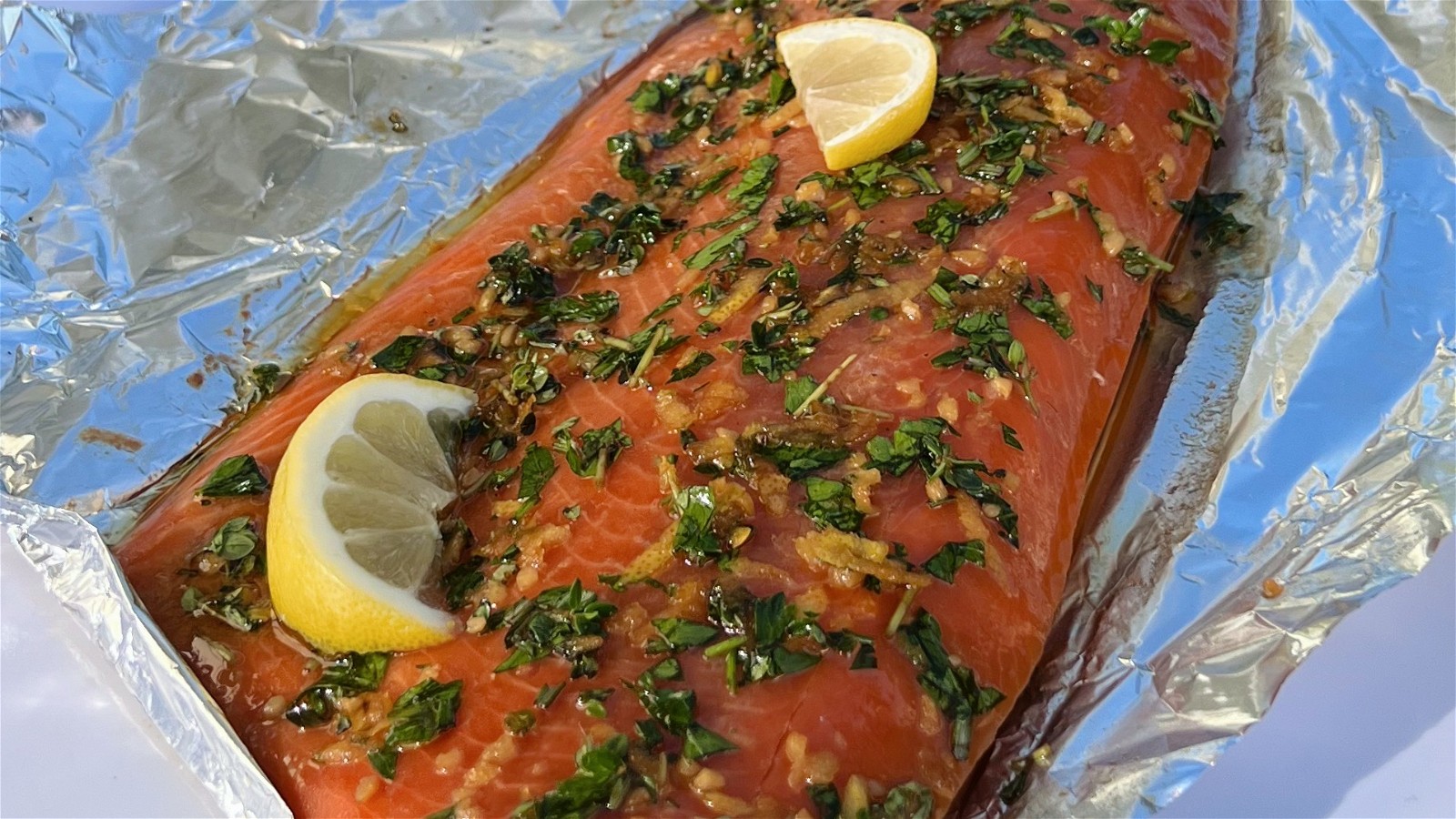 Image of Grilled Sockeye Salmon with Lemon-Herb Marinade