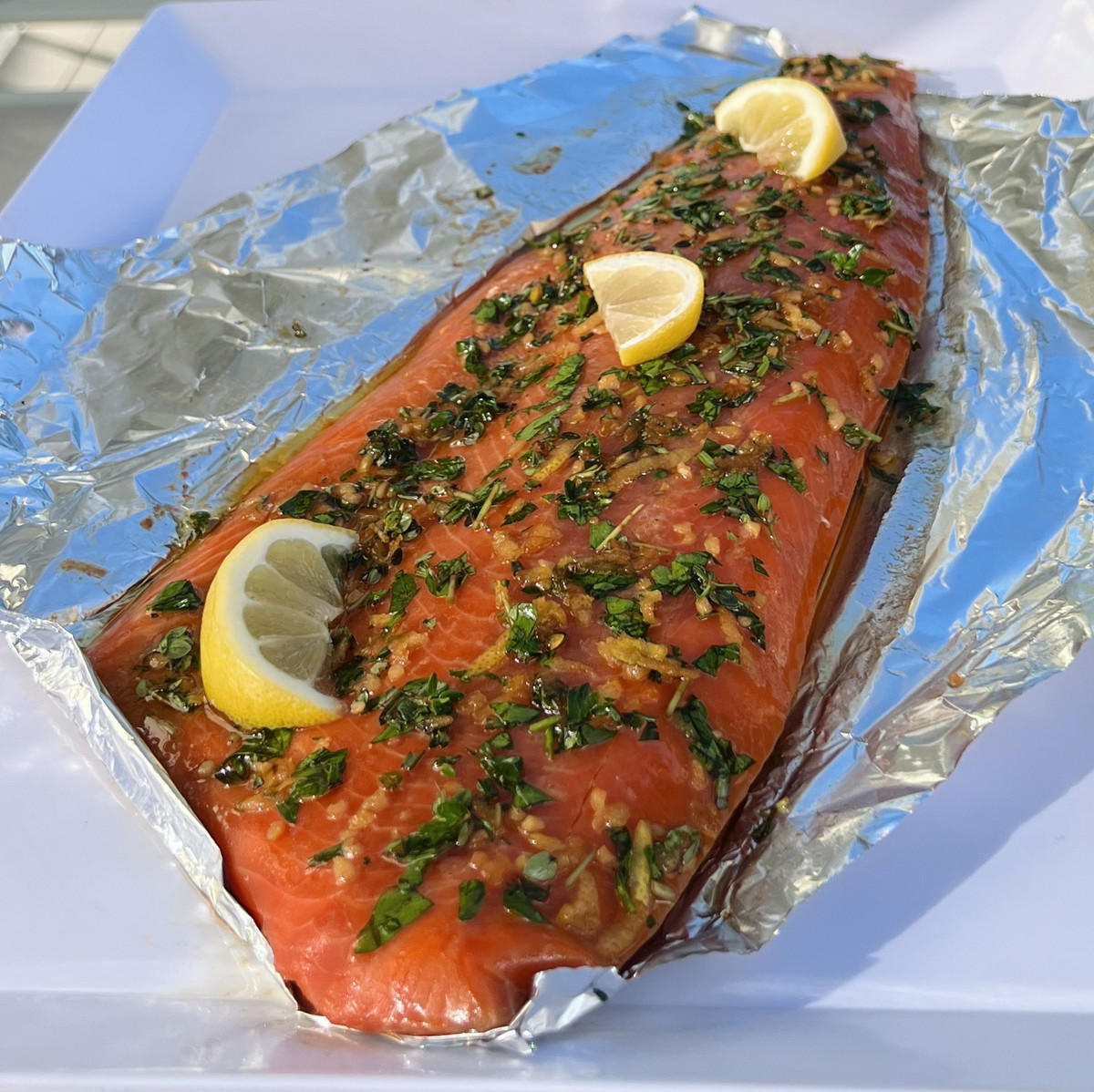 Grilled Lemon-Herb Sockeye Salmon