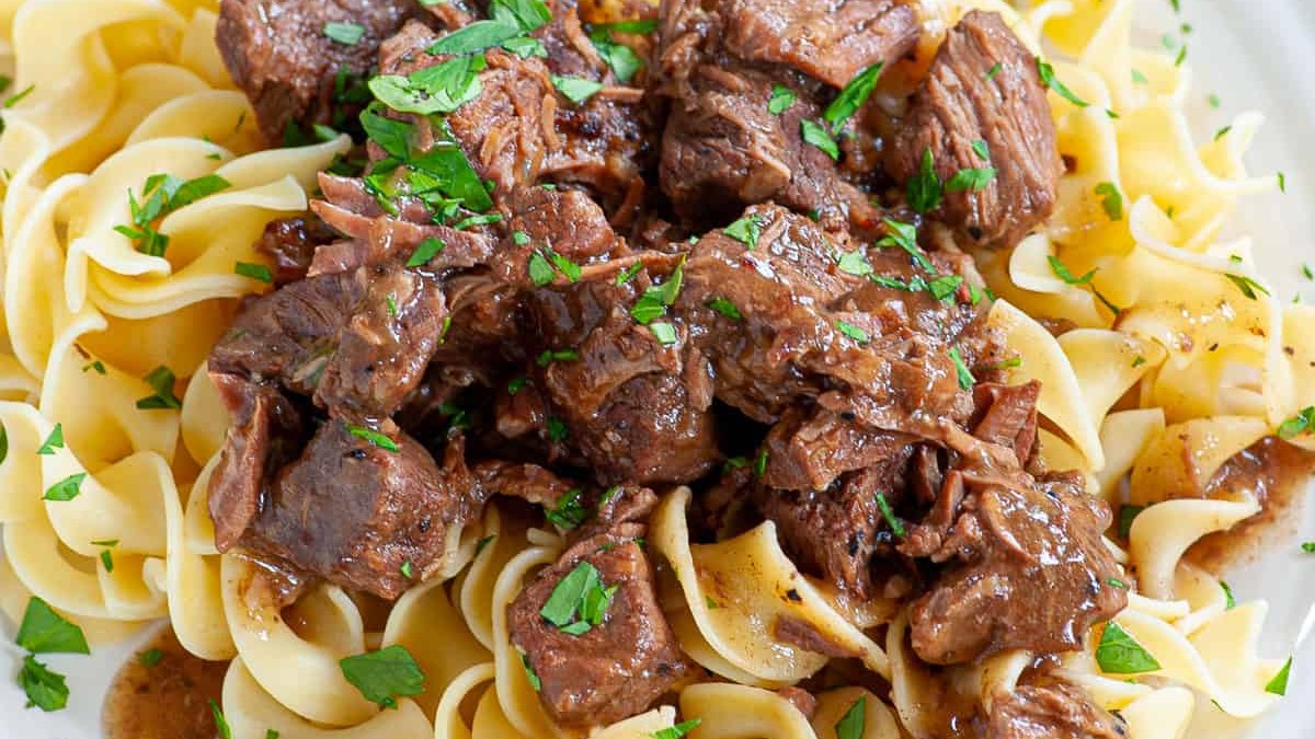 Image of Beef Tips and Pasta