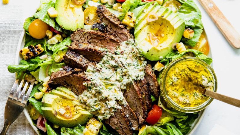 Image of Tahini Chimichurri Steak Salad