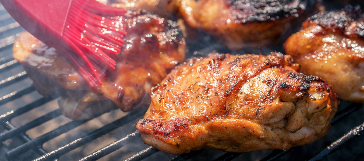 Slow Grilled Chicken Thighs