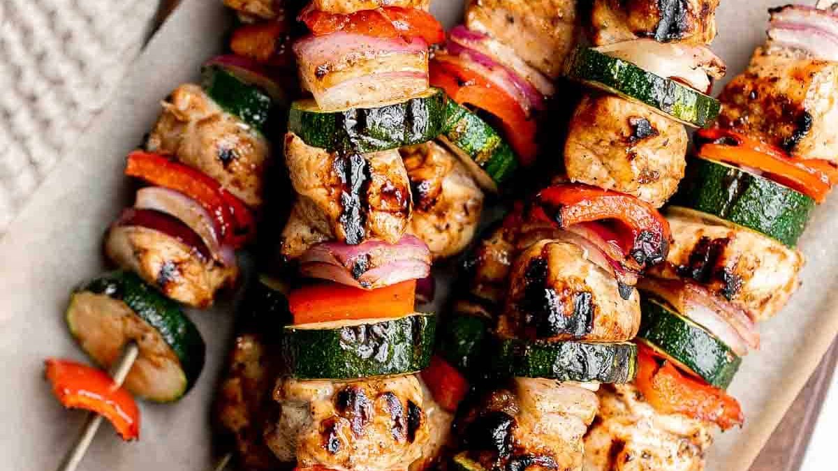 Image of Garlic-Balsamic Chicken Kebabs