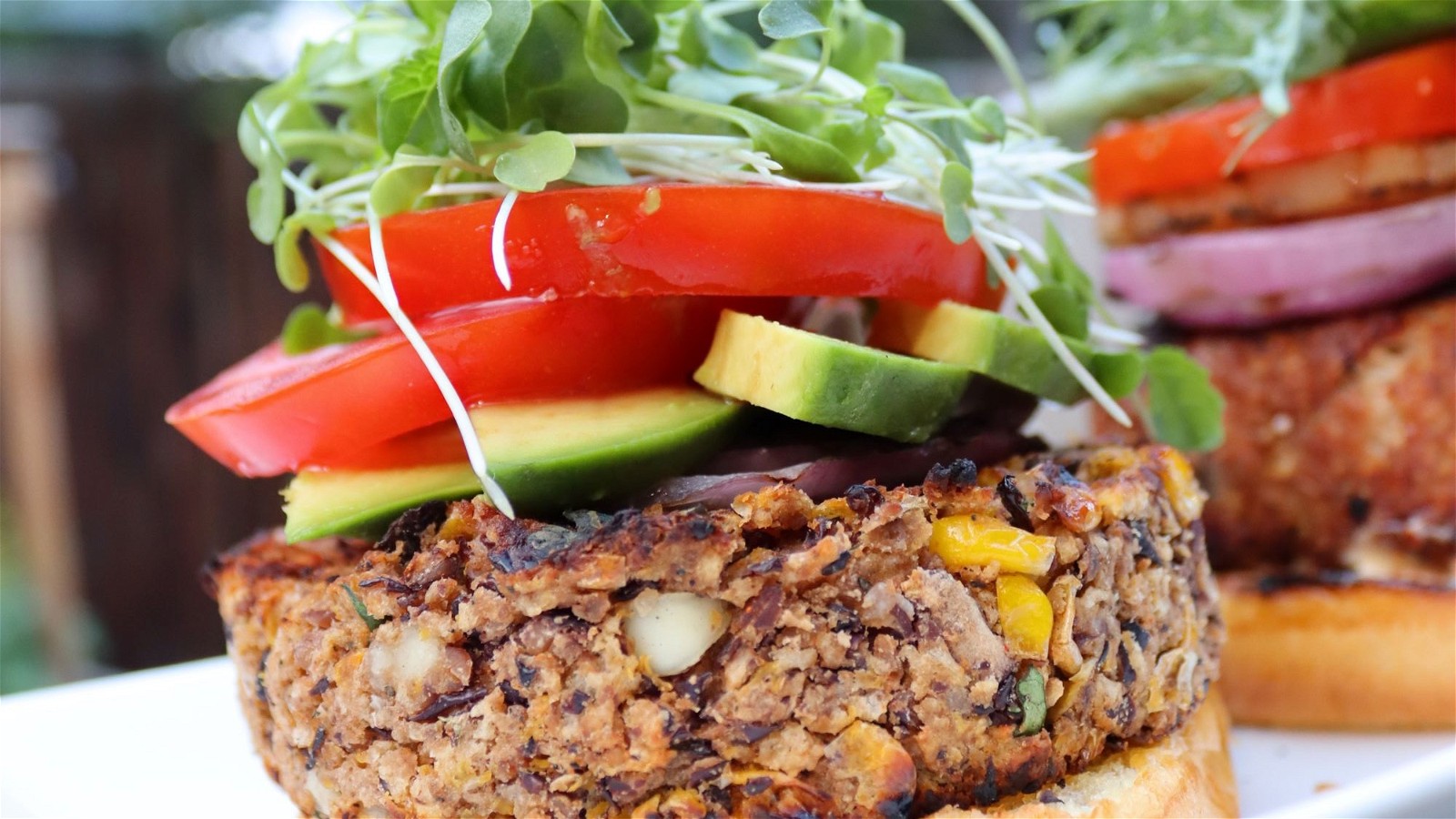 Image of Elote Style Black Bean Burgers