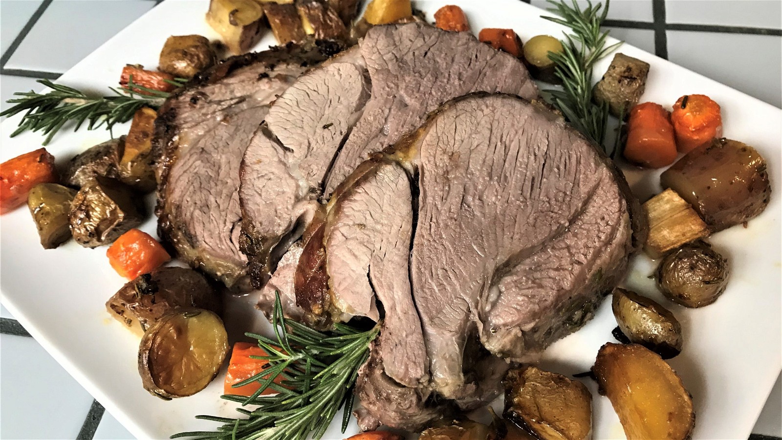 Image of Maine-ly Drizzle Leg of Lamb with Roasted Vegetables