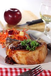 Pork Chops with Apple Reduction