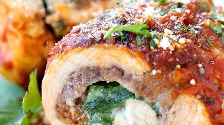 Image of Sausage and Date Stuffed Breast of Chicken