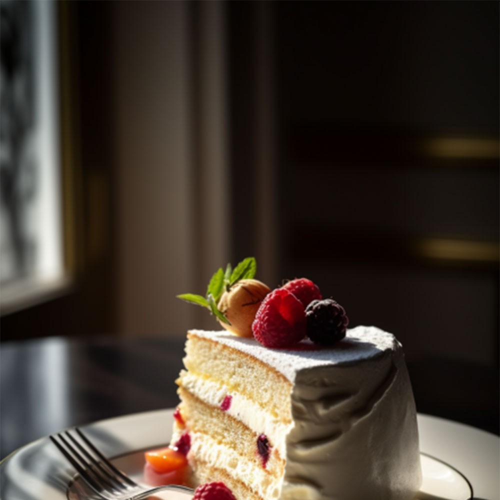 Chantilly Cake with Berries and Whipped Cream