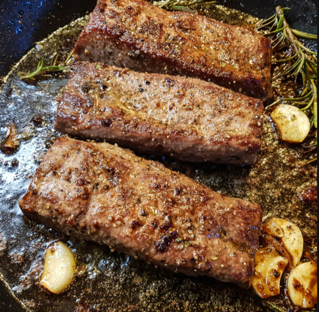Lamb Backstrap with Roast Pumpkin Hummus
