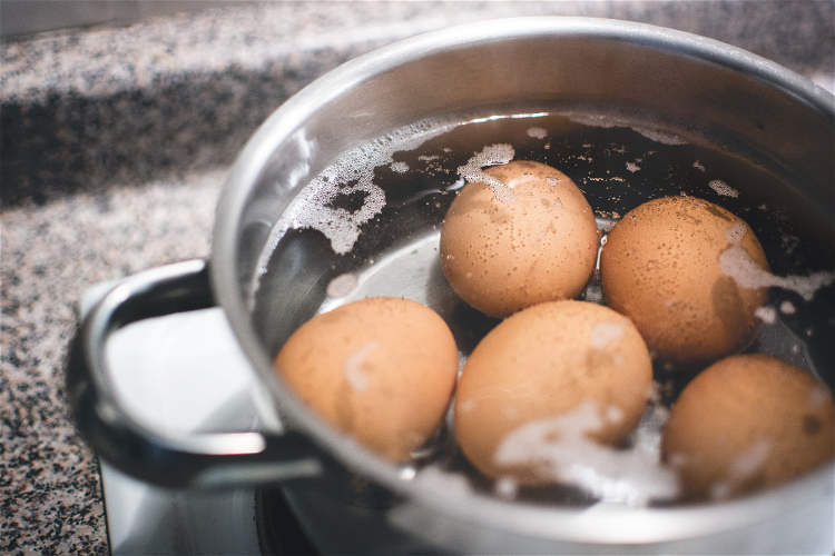 Image of Hard boil 4 of the eggs (keeping one uncooked for...