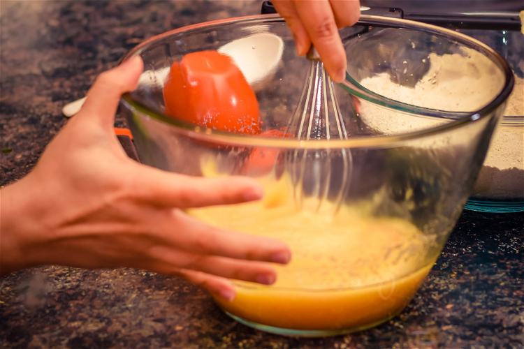 Image of Break remaining egg into a bowl and beat with a...