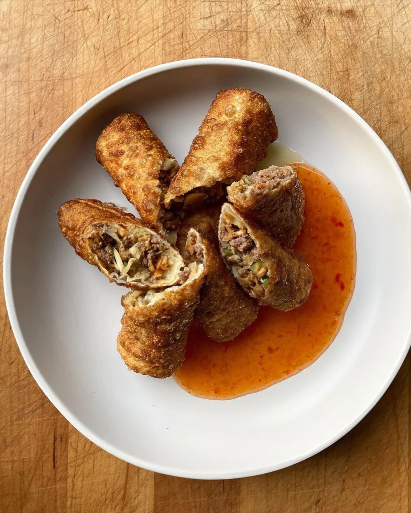 Elk & Chanterelle Mushroom Egg Rolls